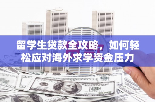 双河留学生贷款全攻略，如何轻松应对海外求学资金压力