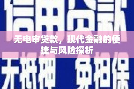 杭州无电审贷款，现代金融的便捷与风险探析