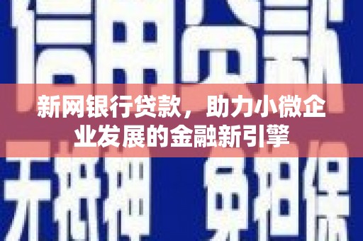 八德新网银行贷款，助力小微企业发展的金融新引擎