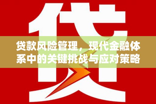 尚义贷款风险管理，现代金融体系中的关键挑战与应对策略