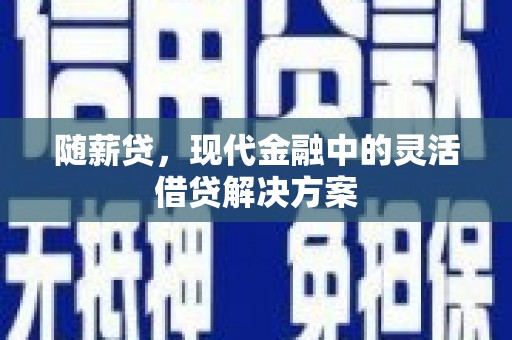巩义随薪贷，现代金融中的灵活借贷解决方案