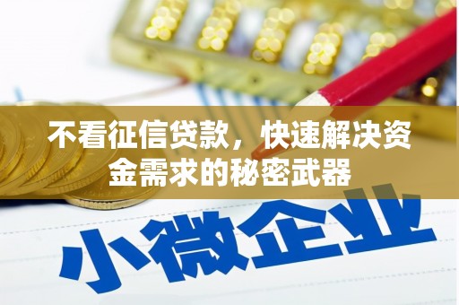 志丹不看征信贷款，快速解决资金需求的秘密武器