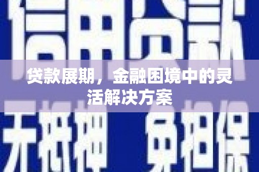 独山子贷款展期，金融困境中的灵活解决方案
