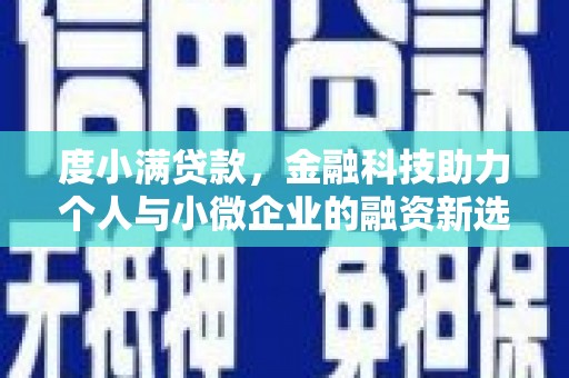 桦南度小满贷款，金融科技助力个人与小微企业的融资新选择