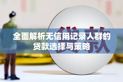 石龙全面解析无信用记录人群的贷款选择与策略